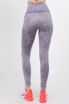 Women's High Waist Acid Wash Activewear Leggings style 4