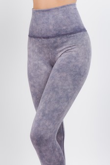 Women's High Waist Acid Wash Activewear Leggings style 5
