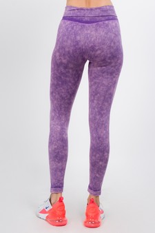 Women's High Waist Acid Wash Activewear Leggings style 5