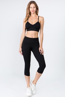 Women's High Rise Cinched Ankle Seamless Activewear Leggings style 4