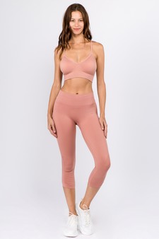 Women's High Rise Cinched Ankle Seamless Activewear Leggings style 5