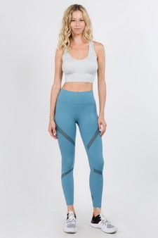 Women's Mesh-Panel Activewear Leggings with Zipper Pocket style 3