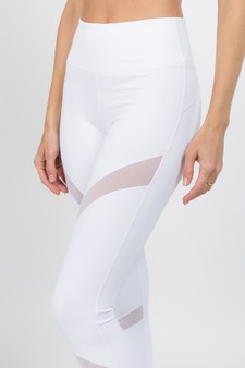 Women's Mesh-Panel Activewear Leggings with Zipper Pocket style 4