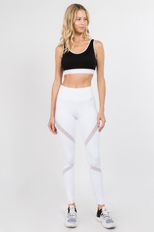 Women's Mesh-Panel Activewear Leggings with Zipper Pocket style 5