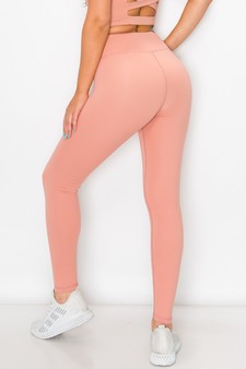 Women's Active Wear Leggings w/ Hidden Waistband Pocket (Medium only) style 3