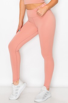 Women's Active Wear Leggings w/ Hidden Waistband Pocket (Small only) style 2