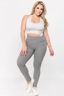 Women's Active Wear Leggings w/ Hidden Waistband Pocket (XXXL only) style 4