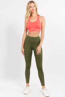 Women's Active Wear Leggings w/ Hidden Waistband Pocket style 6