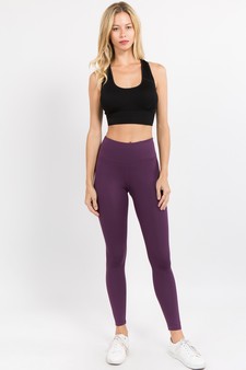 Women's Active Wear Leggings w/ Hidden Waistband Pocket style 5