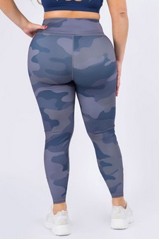 Women's Camo Print Activewear Leggings with Hidden Pocket style 2