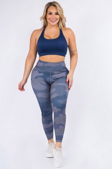 Women's Camo Print Activewear Leggings with Hidden Pocket style 3