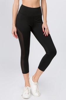 Women's Mesh Side Capri Activewear Leggings (Medium only) style 2