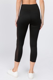 Women's Mesh Side Capri Activewear Leggings (Medium only) style 3