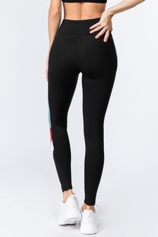 Women's Triple Color Block Activewear Leggings style 4