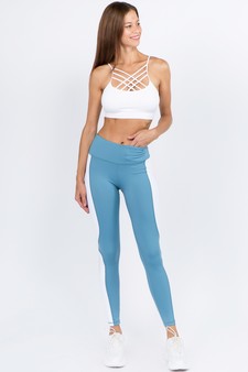 Women's Triple Color Block Activewear Leggings style 4