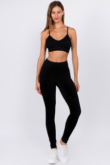 Women's High Rise Moto Activewear Leggings style 5