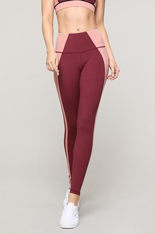 Women's Side Colorblock Activewear Leggings - TOP ACT639 style 2