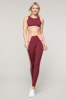 Women's Side Colorblock Activewear Leggings - TOP ACT639 style 4