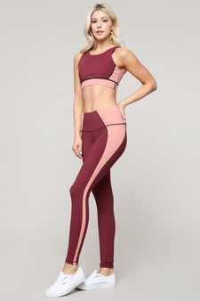 Women's Side Colorblock Activewear Leggings - TOP ACT639 style 5