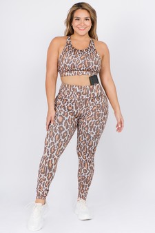 Women's Leopard Activewear Leggings - Bra: ACT645P (XL ony) style 4