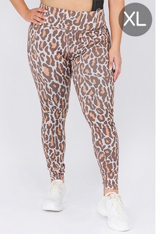 Women's Leopard Activewear Leggings - Bra: ACT645P (XL ony)