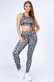 Women's Leopard Activewear Leggings - Bra: ACT645 style 5