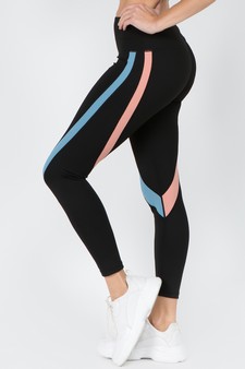 Women's Curve Striped Activewear Legging - TOP ACT643