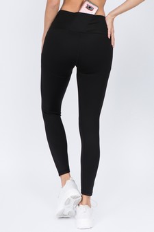 Women's V-Waistband Solid Activewear Leggings style 3