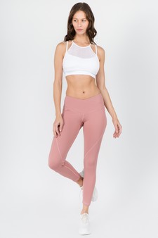 Women's V-Waistband Solid Activewear Leggings style 5