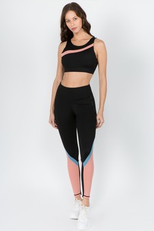 Women's Color Block Detail Activewear Leggings style 4