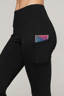 Women's High Waist Tech Pocket Activewear Leggings (XS only) style 4