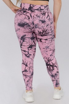 Women's Buttery Soft Tie Dye Activewear Leggings (XXL only) style 3