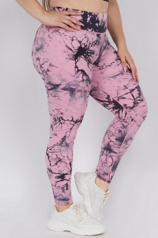 Women's Buttery Soft Tie Dye Activewear Leggings (XXXL only) style 2