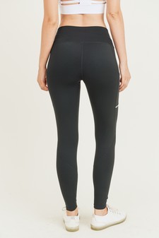 Women's Activewear Leggings w/ Reflective Stripes & Pockets style 5