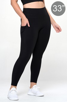 Women's Buttery Soft Activewear Leggings w/ Pockets for Tall Girls 33"