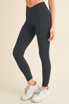 Women’s High Rise Crossover Waist Leggings (Medium only) style 2