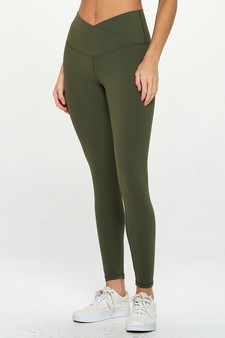 Women’s High Rise Crossover Waist Leggings style 2