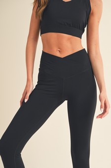 Women’s High Rise Crossover Waist Leggings style 4