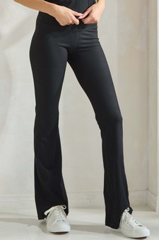 Women's Ribbed Flare Yoga Pants style 3