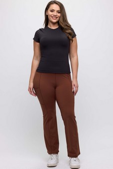 Women's Buttery Soft High-Waisted Straight Leg Active Pants with Side Pockets style 5