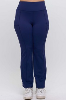 Women's Buttery Soft High-Waisted Straight Leg Active Pants with Side Pockets style 3