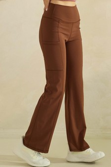 Women's Buttery Soft High-Waisted Straight Leg Active Pants with Side Pockets style 3