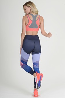 Women's Majestic Mountains Print Activewear Leggings style 8