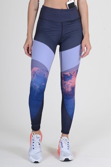 Women's Majestic Mountains Print Activewear Leggings style 9