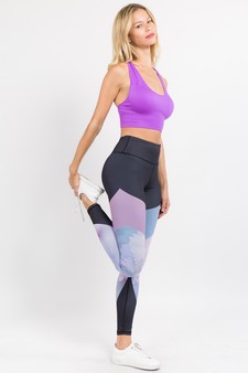 Women's Dreamy Nature Print Activewear Leggings style 2