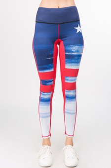 Women's Stars & Stripes Activewear Leggings style 2