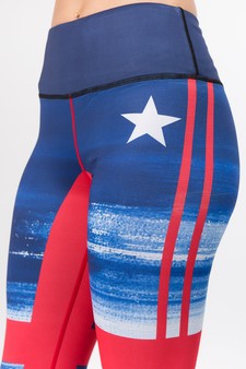Women's Stars & Stripes Activewear Leggings style 4