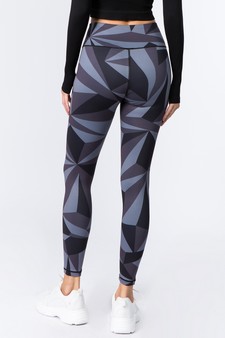 Women's High Rise Geo Print Activewear Leggings style 3