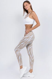 Women's Tiger Striped Activewear Leggings style 3