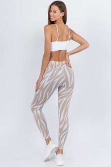 Women's Tiger Striped Activewear Leggings style 4